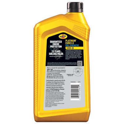 Pennzoil Platinum Euro LX 0W30 Full Synthetic Motor Oil 1 Quart