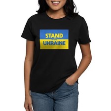 CafePress Stand With Ukraine T Shirt Women's Cotton T-Shirt 905436589