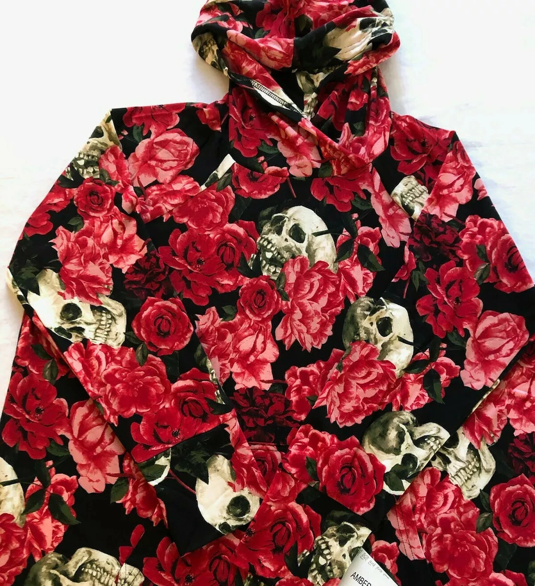 Skull and cheap roses hoodie