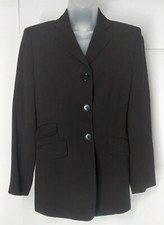 Ann Talor Petites Blazer Size 2P Brown Wool Blend Classic Look