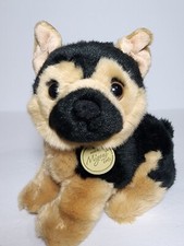 German Shepherd Puppy Plush Stuffed Animal Black  Brown REALISTIC Aurora Miyoni