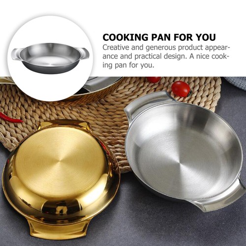 Stainless Steel Griddle Paella Pan Korean Ramen Pot Cooking Noodle - Picture 5 of 12