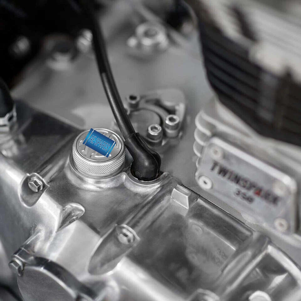 Per Royal Enfield tappo di riempimento olio trasparente anodizzato Classic Bu... - Immagine 4 di 4