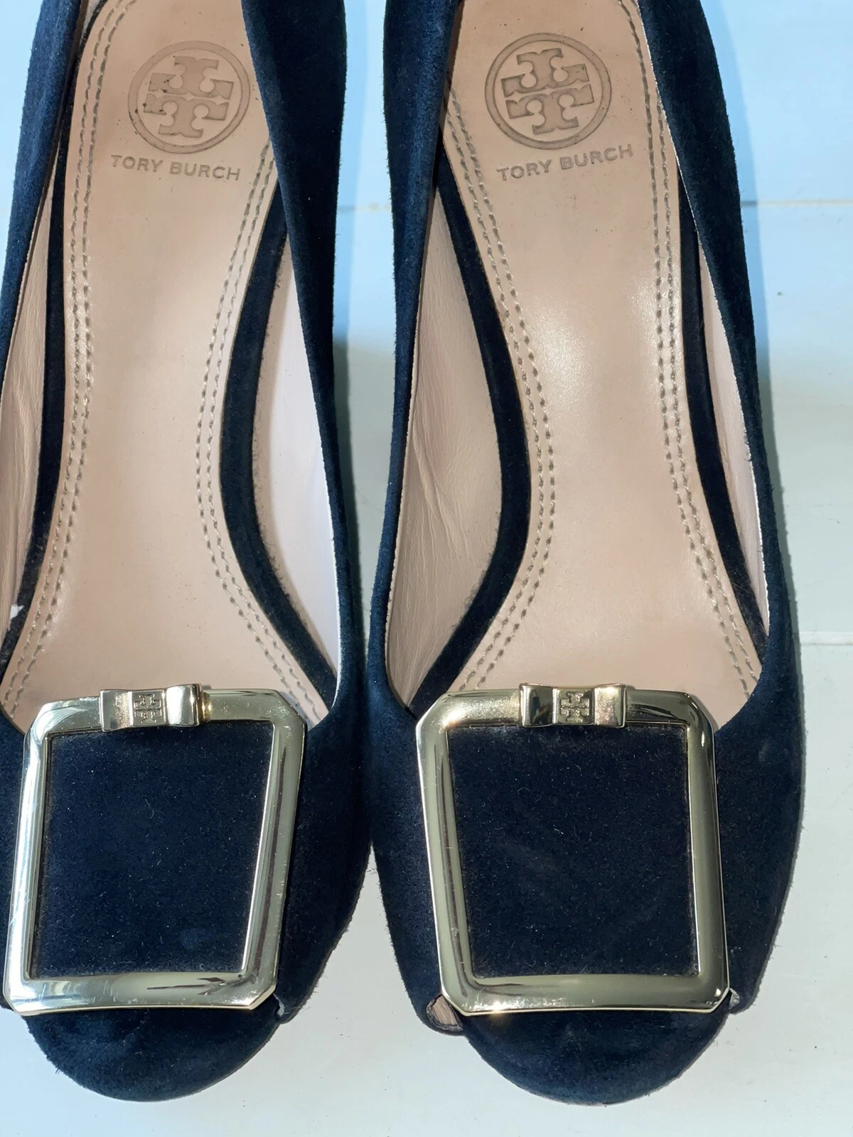 Cuneo punta aperta punta aperta nera Tory Burch taglia 8 5 donna