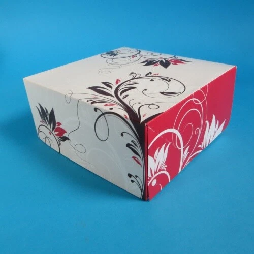 PRO DP VERPACKUNGEN 100 Tortenkartons Cakeboxen klein "Konditorline" 22x22x11cm 1-teilig