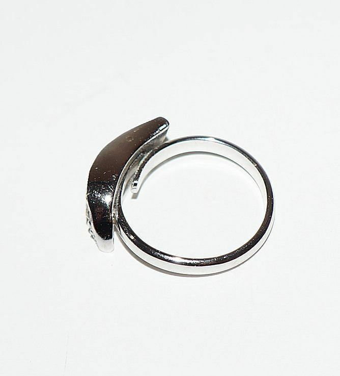 Vintage Emmons Clear Rhinestone Adjustable Ring S… - image 4