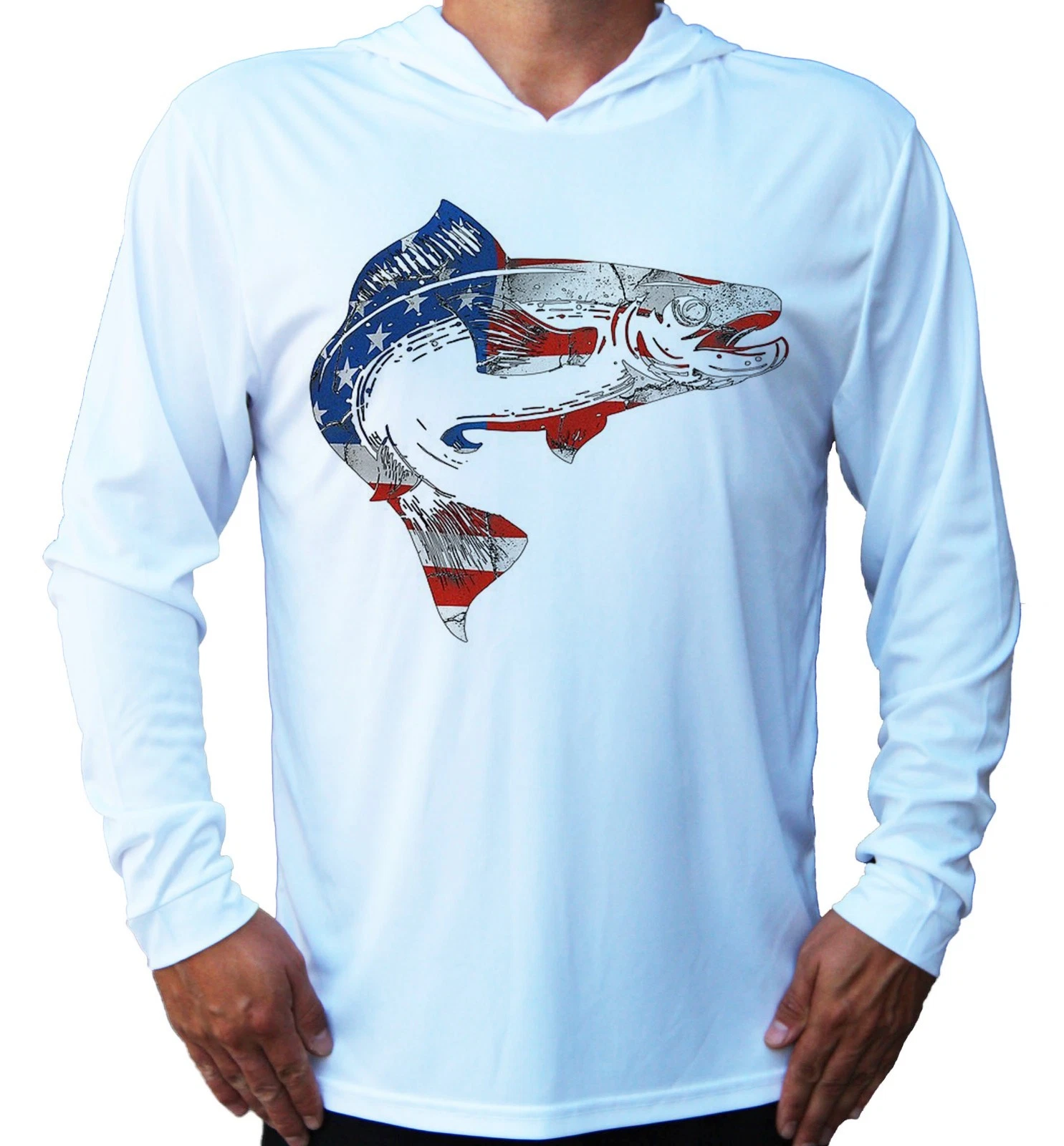 American Flag Fish UV Protected UPF 50 Long Sleeve Fishing Boat Water Sport Hood
Opens in a new wind