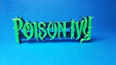 Poison Ivy - 3D gedrucktes Comic Logo - für Schreibtisch oder Wanddisplay