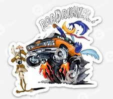 Muscle Car Sticker - Ratfink Style American Made Rat Fink Road Runner Fans Muscle Car Sticker - Ratfink Style American Made Rat Fink Road Runner Fans