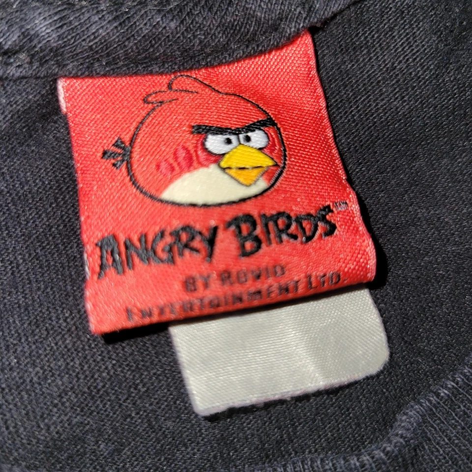 Camiseta Angry Birds By Fifth Sun manga corta para hombre talla XL extra grande negra Foto 3 de 4