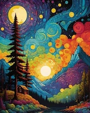 Paint By Numbers Kit for Adults, Van Gogh Acrylic on Canvas Gift Home Wall Decor