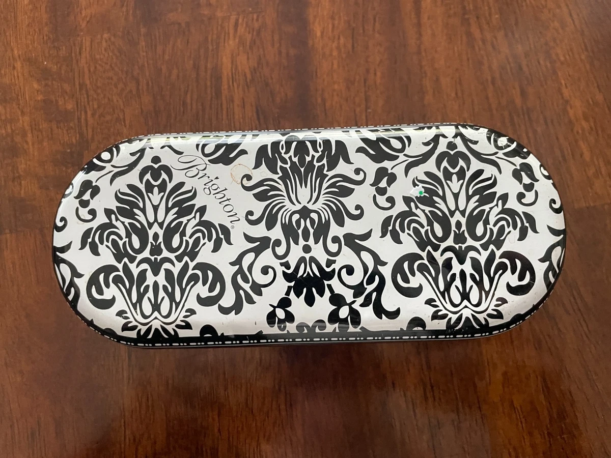 Brighton Black Oversized Women\'s Sunglasses and hard floral metal case Brighton Eyeglass Cases & Storage for sale | eBay main image 2