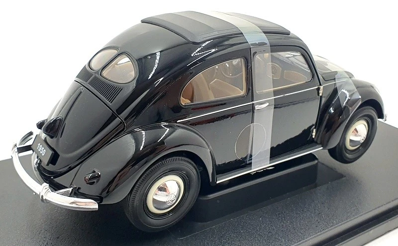 Welly 1/18 Scale Diecast 18040W - Volkswagen Classic Beetle - Black - Image 2 of 4