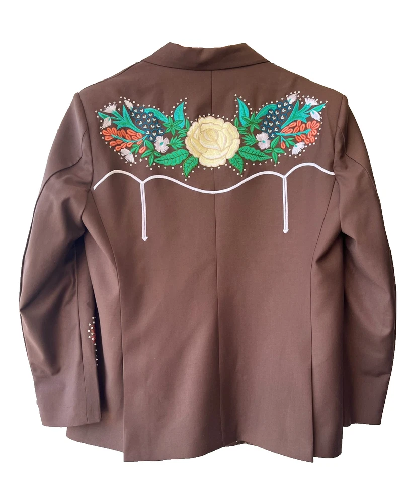  Nudie Style Western Suit, custom made, size large, 36" pants. - Image 2 of 4