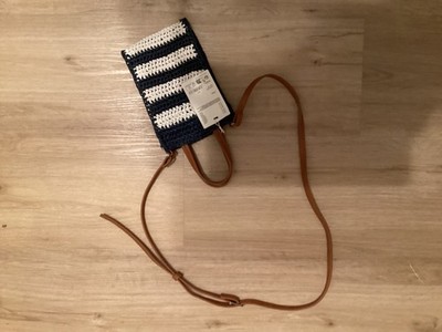 Esprit Basthandtasche klein blau-weiß klein