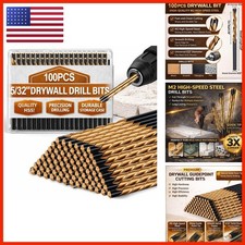 Tondiamo 100 Pcs Drywall Rotor Tips 5/32" Drywall Router Drill Bits HSS