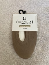 Vintage A Accents Lane Bryant Loafer Socks 2 Pairs Fits Size 10-12 KB