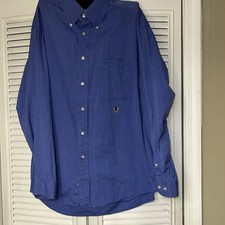 Vtg Tommy Hilfiger Men  s Long Sleeve Shirt Crest Logo Men Sz Large