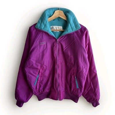 VTG Columbia Sportswear Radial Sleeve Jacket Coat Women s Medium Nylon Purple