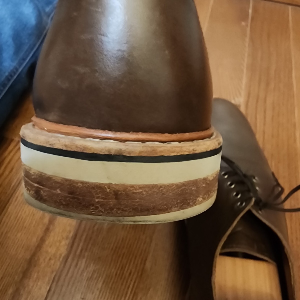 Allen Edmonds Mens 12 D Nomad Derby Shoes Brown Leather 