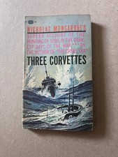 THREE CORVETTES by Nicholas Monsarrat vintage 1962 Ballantine paperback WWII