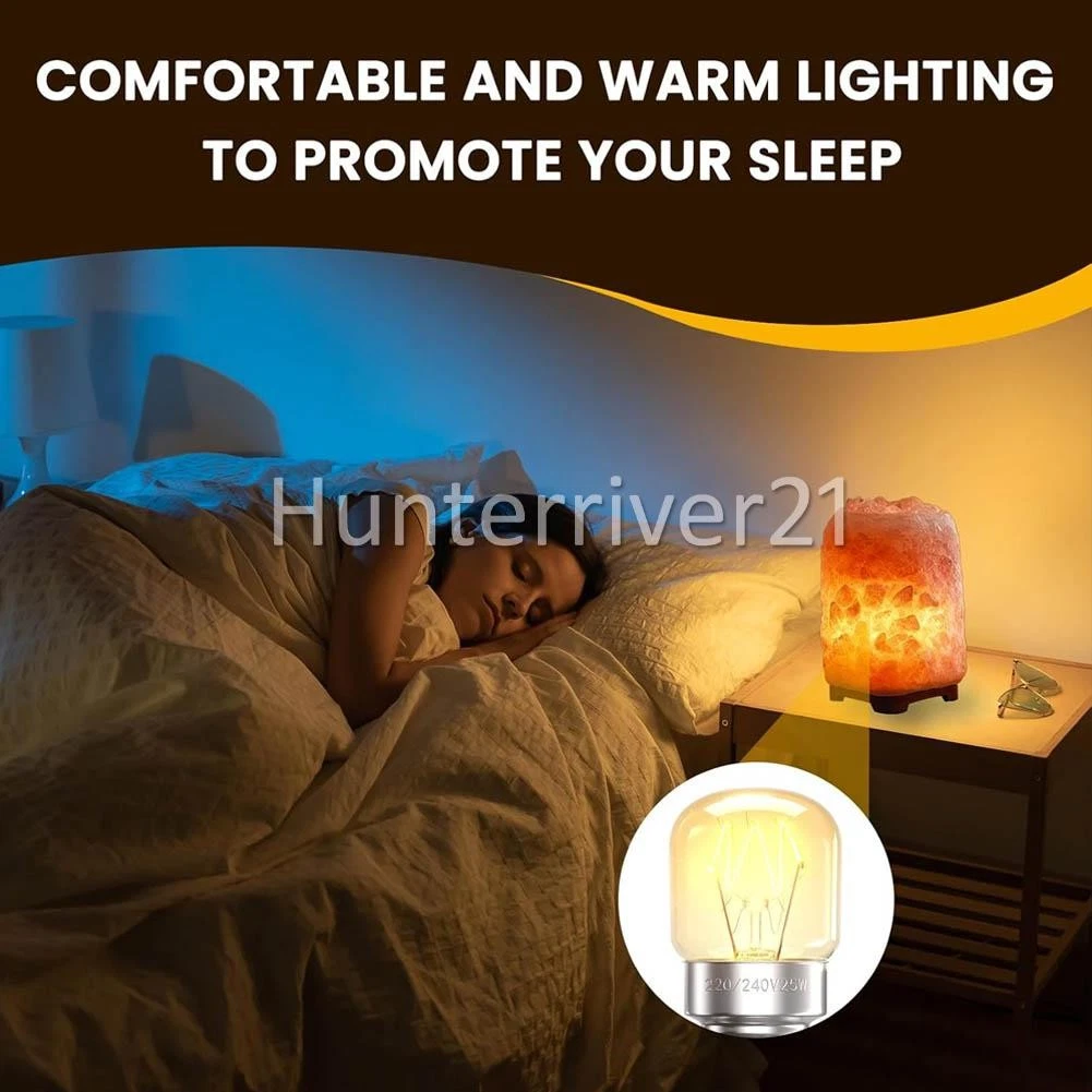 2 Pack E14 Screw Tubular Clear Bulb Light 25W For Oven Fridge and Microwave