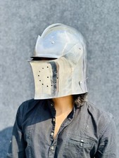 Medieval Knight Barbuta Visor Helmet Armor LARP Reenactment Handmade Steel