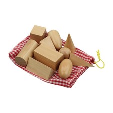 10pcs 3D Solidi geometrici forme di legno per la scuola 3-6 ragazzi ragazze