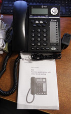 AT T 993 2 Line Corded Business Office Phone Speakerphone Black w/manual EXC 