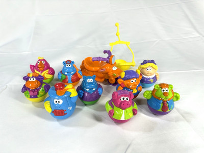 Vtg Playskool Weebles Wobble 9 Figures Animals 1 Vehicle 2000s