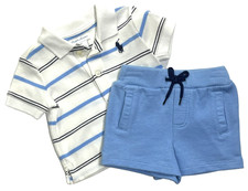 New With Tags Polo Ralph Lauren Boys Classic Polo Shirt  Shorts Set sz 3m
