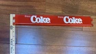 Vintage Metal Enjoy Coke Store Rack Advertising Sign Panel