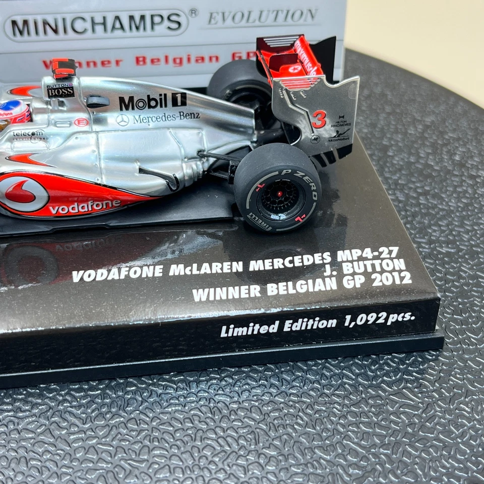 MINICHAMPS 1/43 McLaren MP4-27 Jenson Button #3 Winner Belgian GP 2012 - Image 2 of 4
