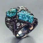 Fine Art ring Natural Turquoise Ring 925 Sterling Silver Size 7 /R456622