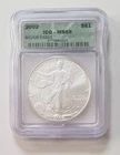 2002 $1 AMERICAN SILVER EAGLE ICG MS69 w Focal Patina