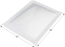 Icon 01853 SL1824W RV Skylight 24" x 18" - Translucent White