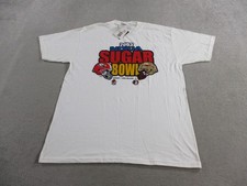 VINTAGE Georgia Bulldogs Shirt Adult Large White Nokia Sugar Bowl 2003 Football