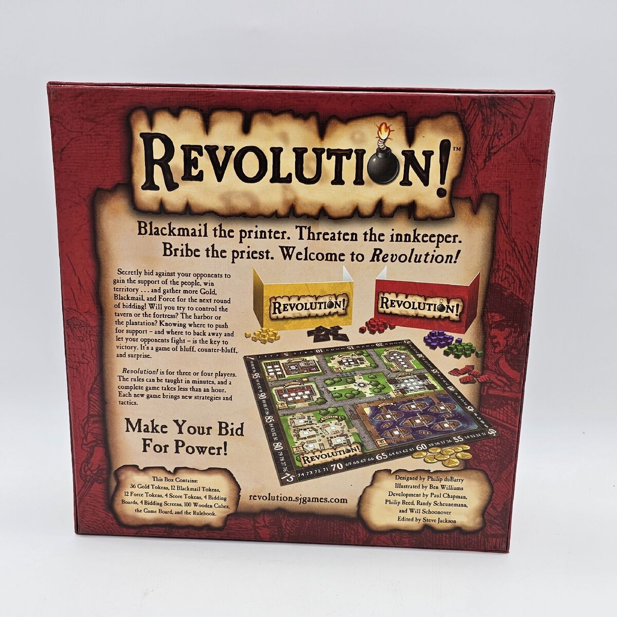 Revolution Board Game Steve Jackson 1st Edition 1st Printing 100% Complete