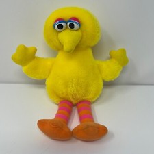 Vintage Sesame Street Big Bird 10" Yellow Soft Plush Stuffed Toy Animal