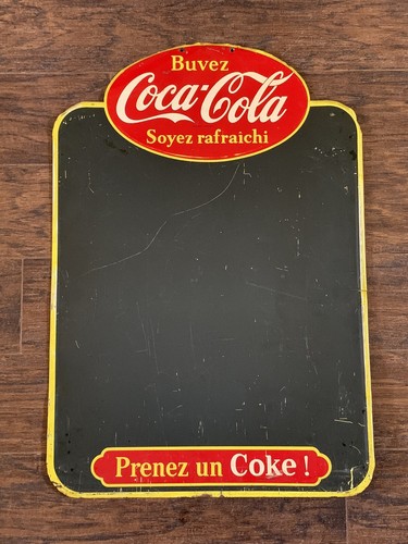 Coca-Cola French Menu Board Metal Sign Coke Vintage Collectables - Picture 9 of 11