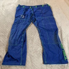 Sanabul Mens XL Pants Straight Blue 100% Cotton Rip Stop MMA Sports Gym