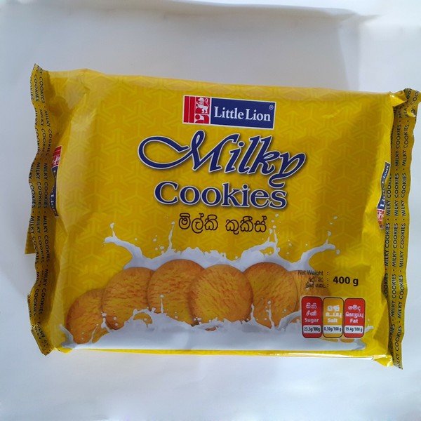 Galletas lechosas Little Lion Biscuit 100 % deliciosas sabor leche pura SRI LANKA 400 g