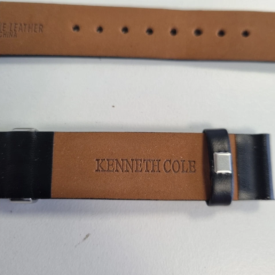 Kenneth Cole New York pulseira de relógio de couro preto 17mm novo estoque antigo (sem pinos) - Imagem 3 de 4