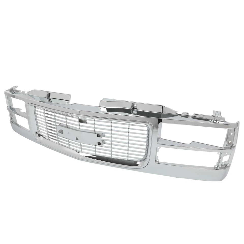 Chrome Grille Assembly For GMC C/K 1500 2500 3500 Sierra 1994-2000 Yukon - Image 4 of 4