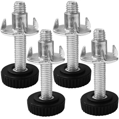 CYCLINGCOLORS 4x Adjustable Leveling Feet M4 M5 M6 Threaded Foot Screw + T Nut Furniture leg