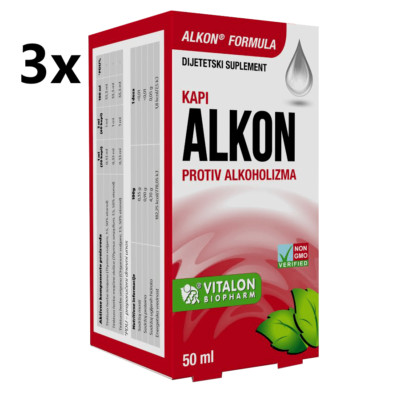 3x ALKON Tropfen bewirkt Abstoßung gegen Alkohol und Übelkeit, reduziert Aggr...