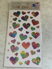 STICKO EK SUCCESS STICKERS FOIL HEARTS MULTI-COLORED  HEARTS 33PCS