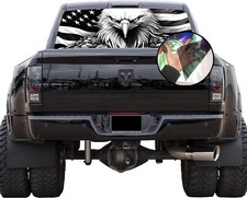 Truck Back Window Graphics American Flag Eagle P543 See Through Rear Decal Truck Back Window Graphics American Flag Eagle P543 See Through Rear Decal