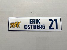 Erik Ostberg Game Used Montgomery Biscuits Locker Room Nameplate