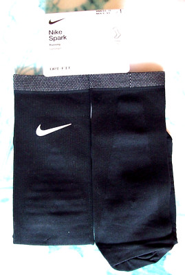 NIKE RUNNING ''SPARK'' MEN'S/WOMENS ''2-WAY'' CREW SOCKS Black Large 10-11.5/11.5-13